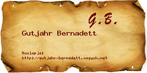 Gutjahr Bernadett névjegykártya